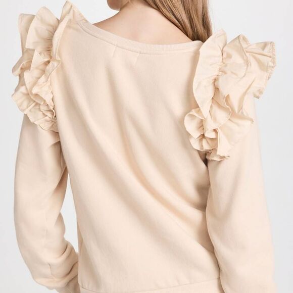 Nation LTD Esther Sweatshirt with Poplin L $225 - Picture 3 of 10